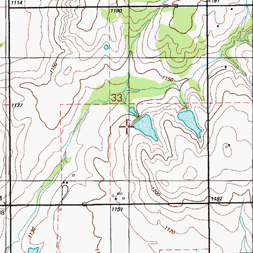 Topographic Map of Oknoname 031013 Dam, OK