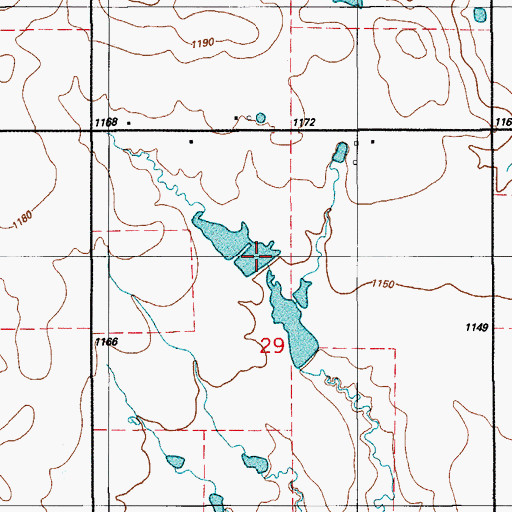 Topographic Map of Oknoname 031025 Dam, OK