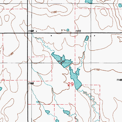 Topographic Map of Oknoname 031025 Reservoir, OK
