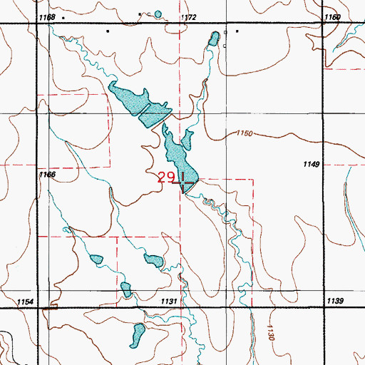 Topographic Map of Oknoname 031026 Reservoir, OK