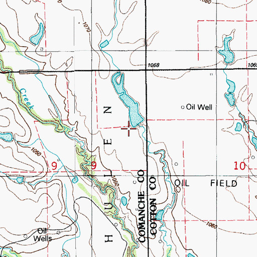 Topographic Map of Oknoname 031030 Dam, OK