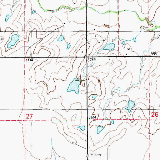 Topographic Map of Oknoname 031031 Dam, OK