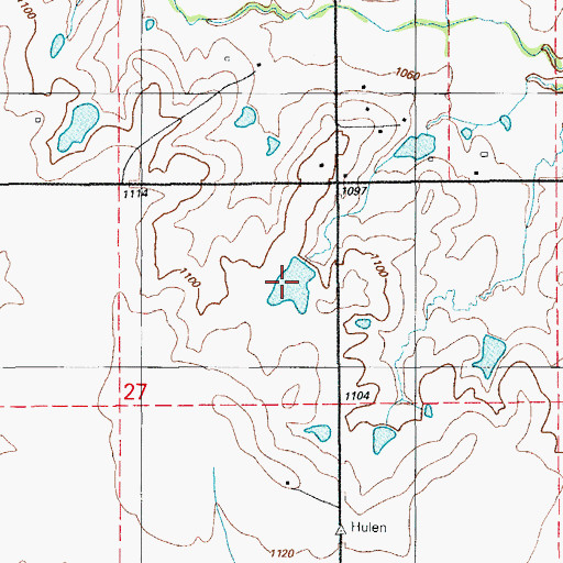 Topographic Map of Oknoname 031031 Reservoir, OK