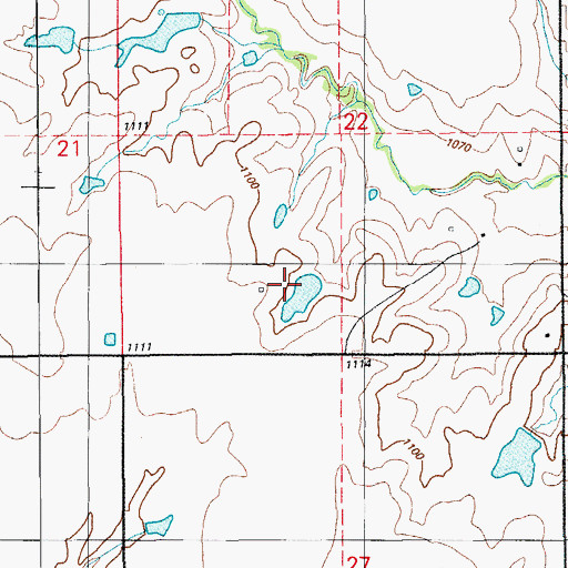 Topographic Map of Oknoname 031032 Dam, OK