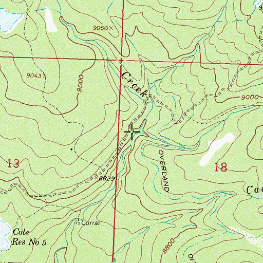 Topographic Map of Marcott Creek, CO