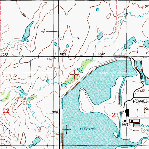 Topographic Map of Oknoname 031033 Reservoir, OK