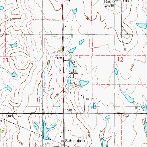 Topographic Map of Oknoname 031034 Dam, OK