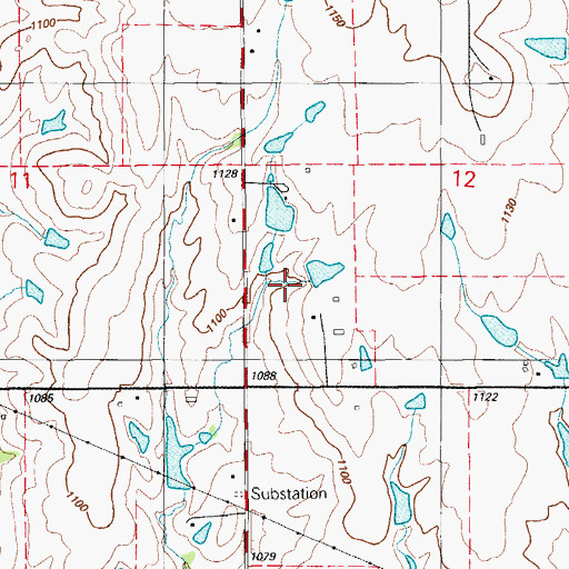 Topographic Map of Oknoname 031035 Reservoir, OK
