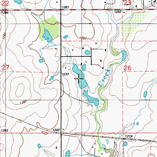 Topographic Map of Oknoname 031037 Reservoir, OK