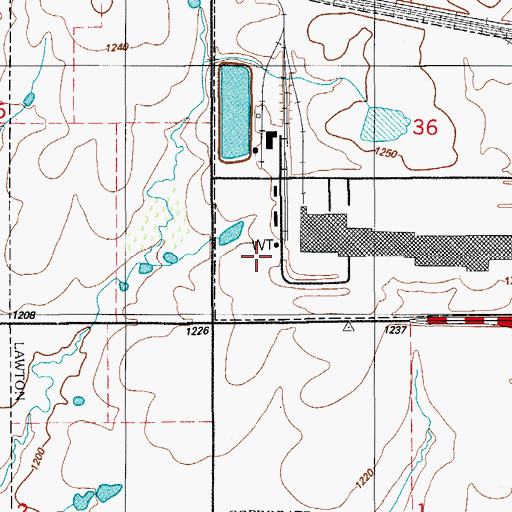 Topographic Map of Oknoname 031039 Dam, OK