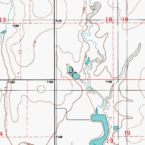 Topographic Map of Oknoname 031042 Dam, OK