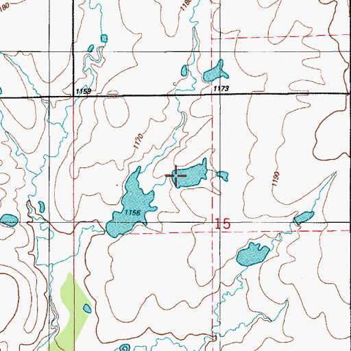 Topographic Map of Oknoname 031045 Reservoir, OK