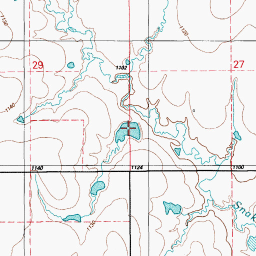 Topographic Map of Oknoname 031047 Reservoir, OK
