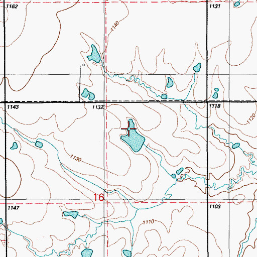 Topographic Map of Oknoname 031050 Dam, OK