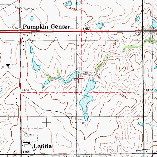 Topographic Map of Oknoname 031057 Dam, OK