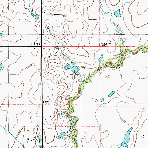 Topographic Map of Oknoname 031058 Dam, OK