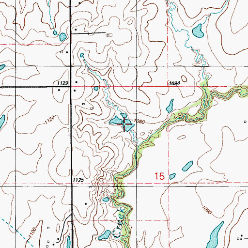 Topographic Map of Oknoname 031058 Reservoir, OK