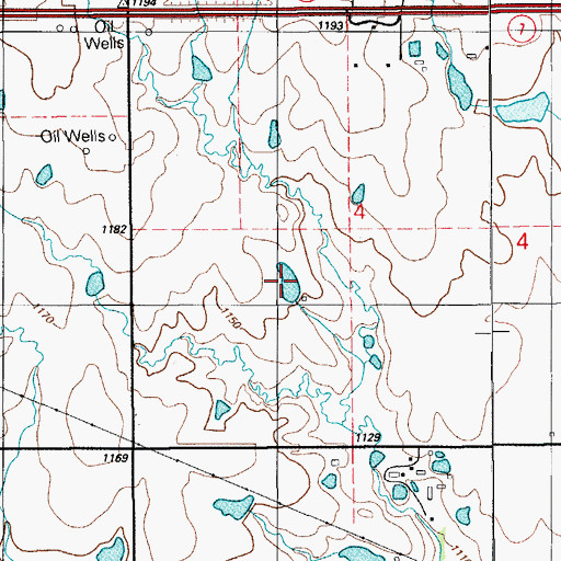 Topographic Map of Oknoname 031059 Reservoir, OK