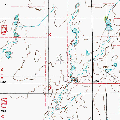 Topographic Map of Oknoname 031060 Reservoir, OK