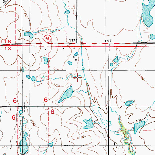 Topographic Map of Oknoname 031062 Dam, OK