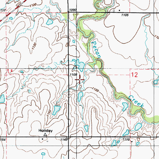 Topographic Map of Oknoname 031063 Reservoir, OK