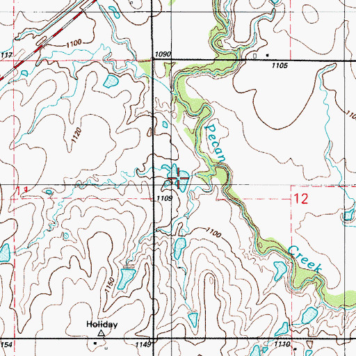 Topographic Map of Oknoname 031064 Dam, OK