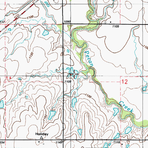 Topographic Map of Oknoname 031064 Reservoir, OK