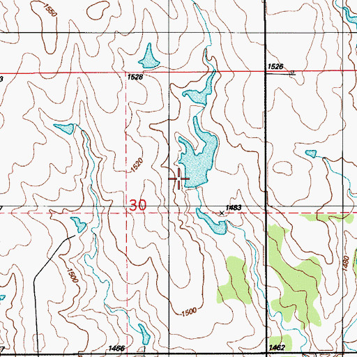Topographic Map of Oknoname 031065 Dam, OK