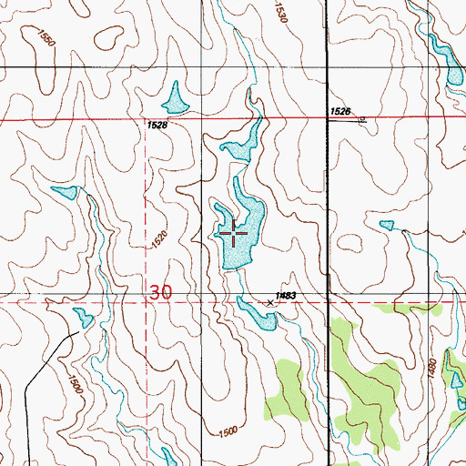 Topographic Map of Oknoname 031065 Reservoir, OK