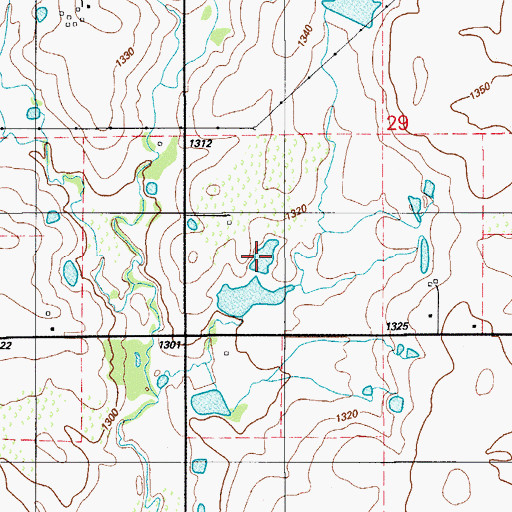 Topographic Map of Oknoname 031066 Reservoir, OK