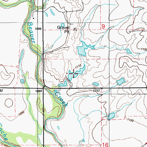 Topographic Map of Oknoname 031068 Reservoir, OK
