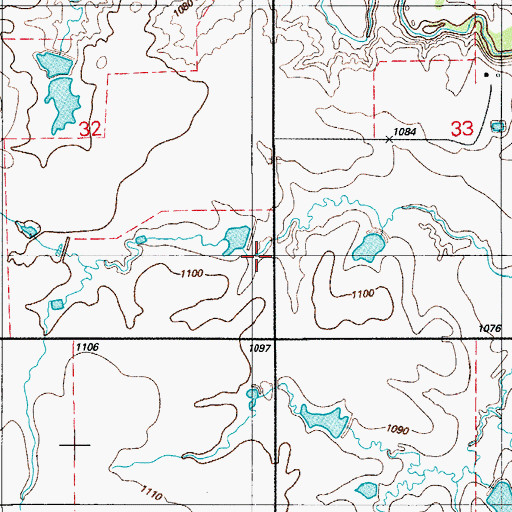 Topographic Map of Oknoname 031069 Dam, OK