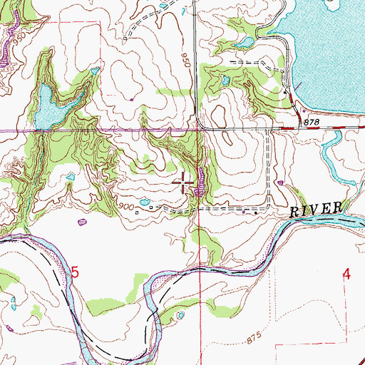 Topographic Map of Hettick Gss Number 3 Dam, OK