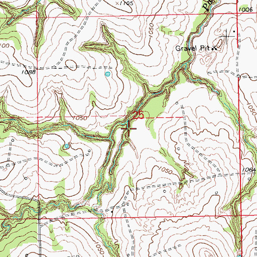 Topographic Map of Hill Gss Number 1 Dam, OK