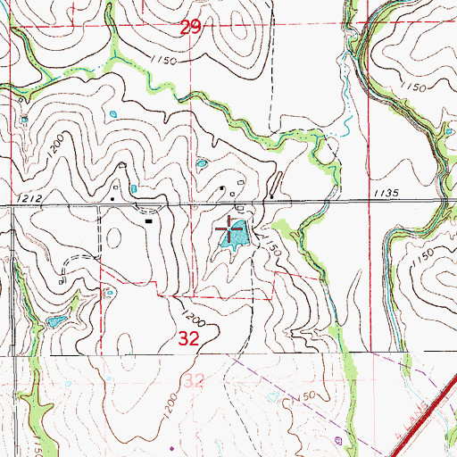 Topographic Map of Oknoname 051004 Dam, OK