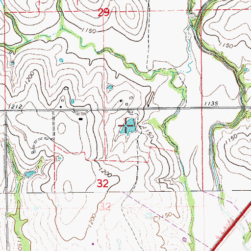 Topographic Map of Oknoname 051004 Reservoir, OK