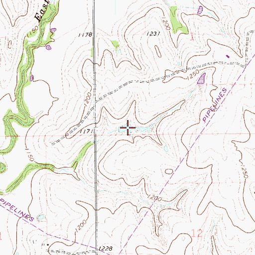 Topographic Map of Oknoname 051006 Reservoir, OK