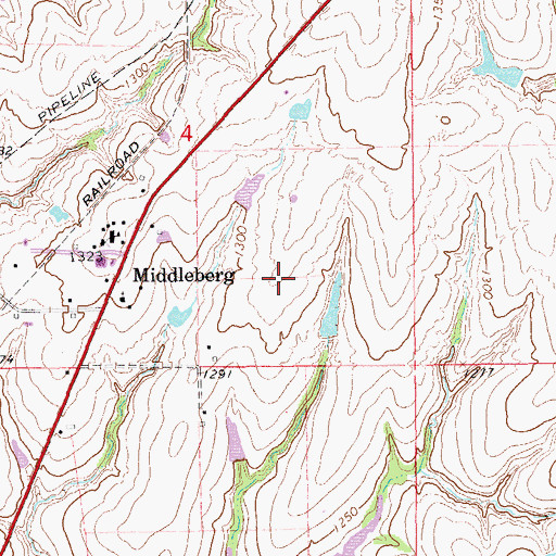 Topographic Map of Oknoname 051014 Reservoir, OK
