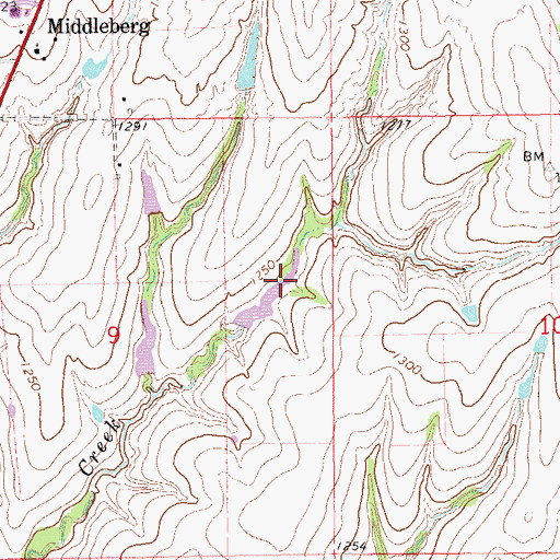 Topographic Map of Oknoname 051015 Reservoir, OK
