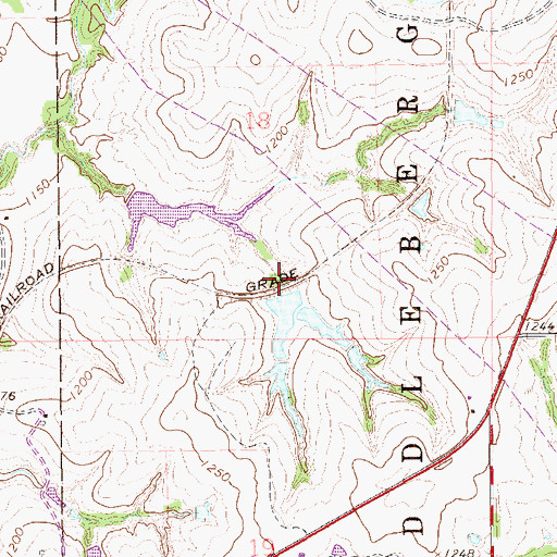 Topographic Map of Oknoname 051018 Dam, OK