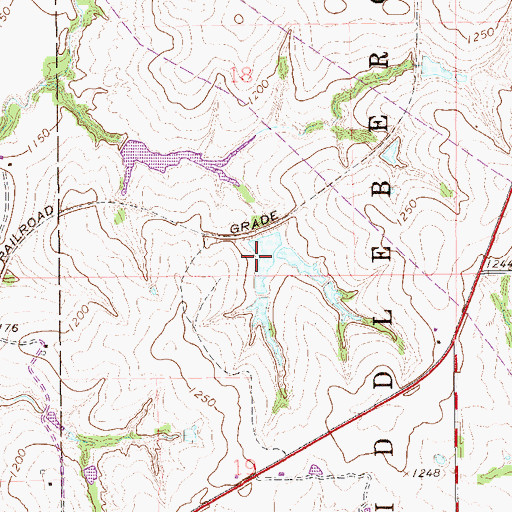 Topographic Map of Oknoname 051018 Reservoir, OK