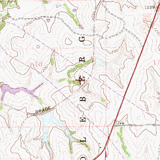 Topographic Map of Oknoname 051019 Dam, OK