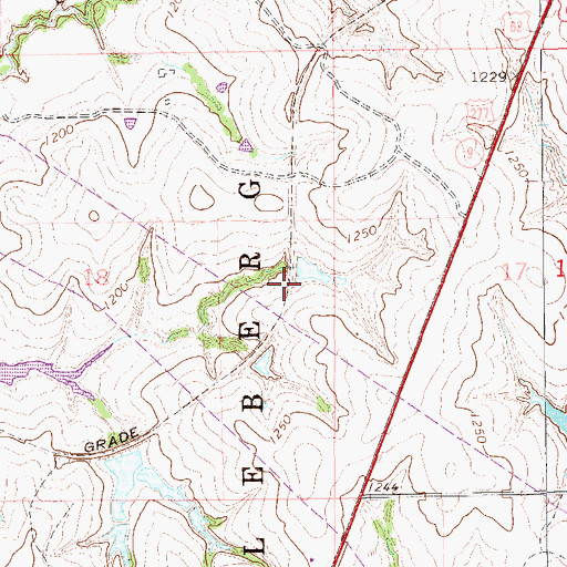 Topographic Map of Oknoname 051020 Dam, OK