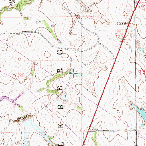 Topographic Map of Oknoname 051020 Reservoir, OK