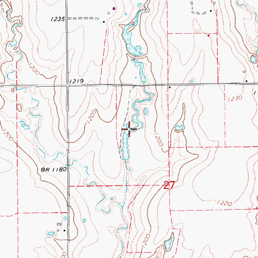 Topographic Map of Oknoname 051024 Reservoir, OK