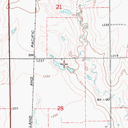 Topographic Map of Oknoname 051025 Dam, OK