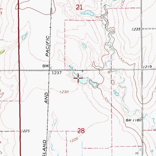 Topographic Map of Oknoname 051025 Reservoir, OK