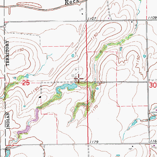 Topographic Map of Oknoname 051031 Dam, OK