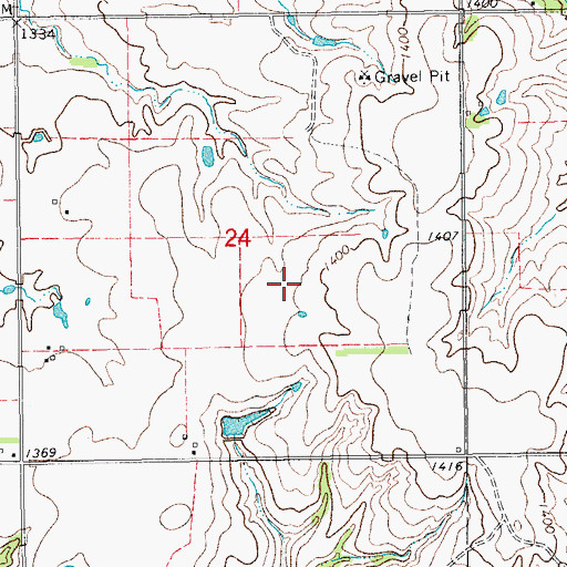 Topographic Map of Oknoname 051039 Dam, OK
