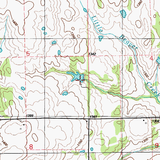 Topographic Map of Oknoname 051047 Dam, OK